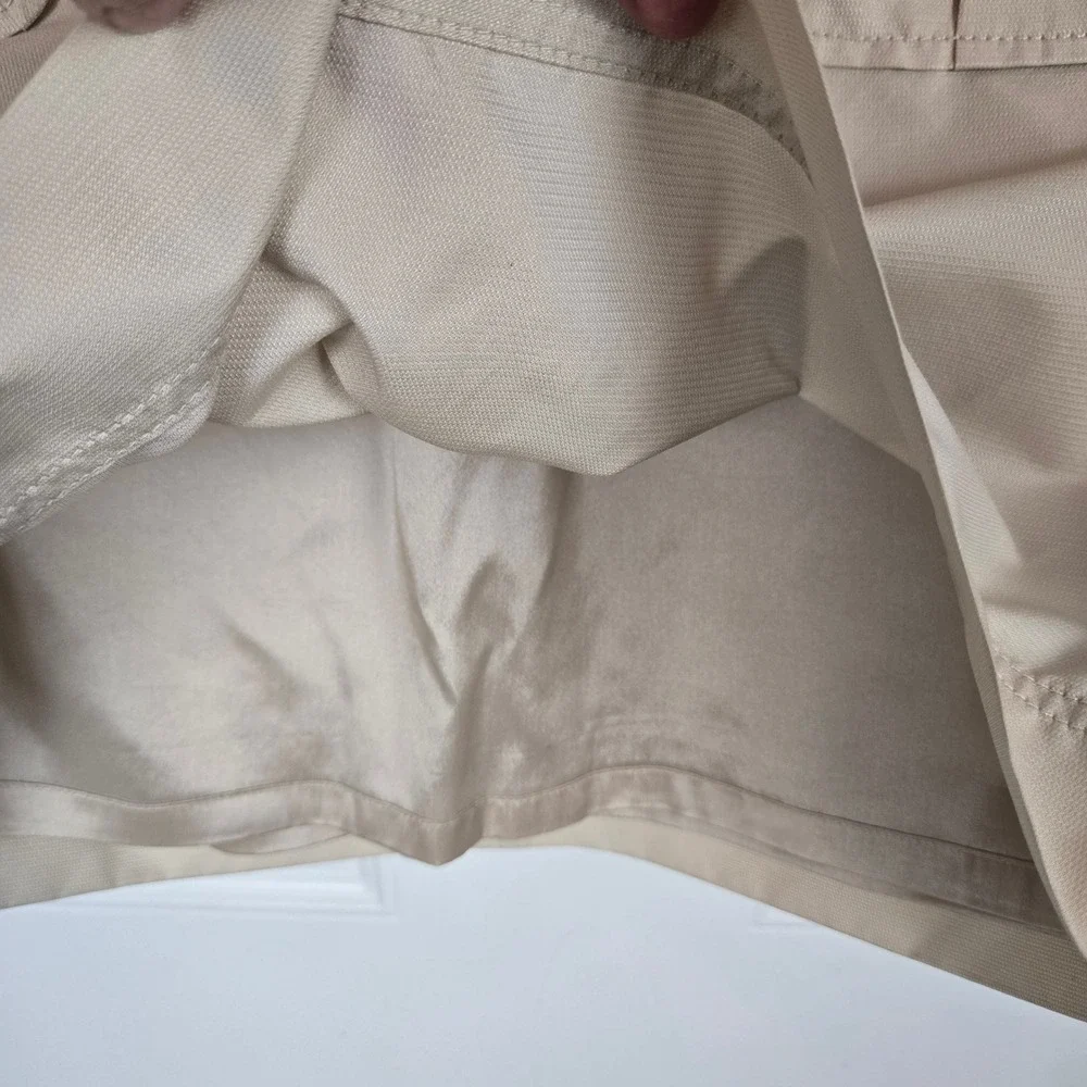 St. John Skirt Women's Size 4 Belted Cargo Pocket Utility Beige Mobwife Military